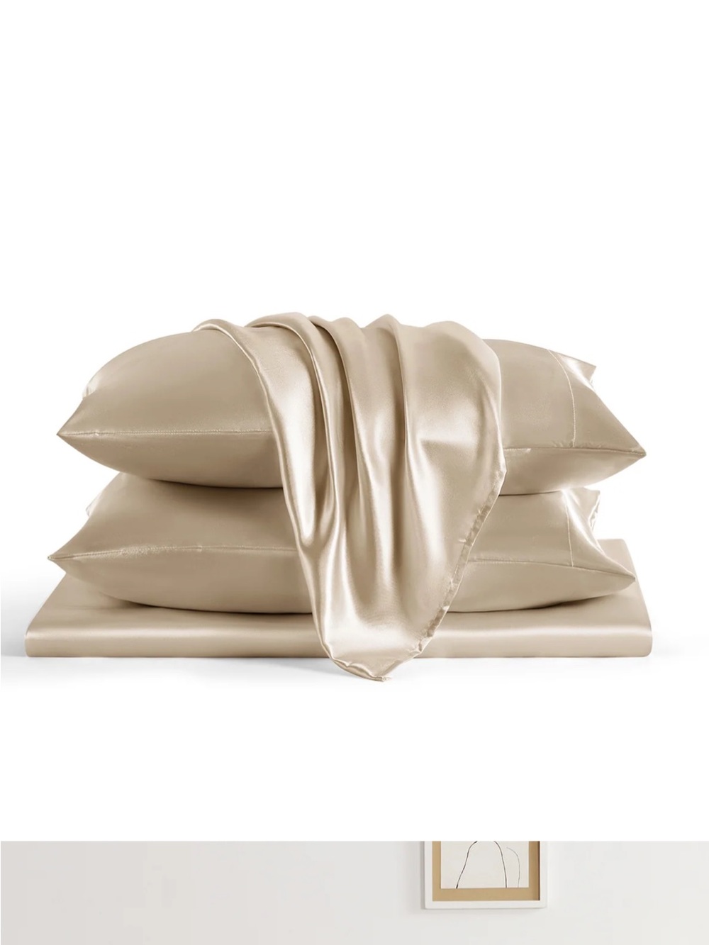Satin Bed Sheets Set - King Size